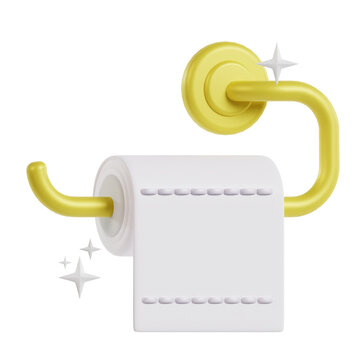 white paper toilet 3d icon