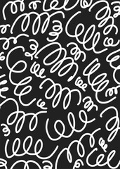 Abstract background with curly pencil brush pattern