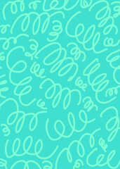 Abstract background with curly pencil brush pattern