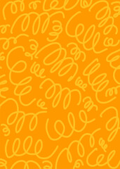 Abstract background with curly pencil brush pattern