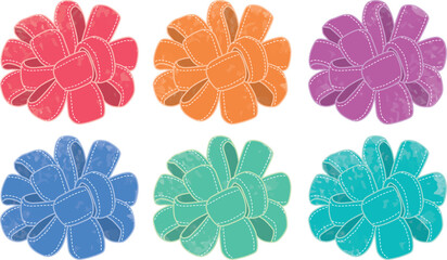 水彩風リボンのイラスト