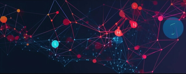 Abstract polygonal vector background with connecting dots and lines