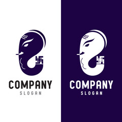 Lord ganesha logo vector design