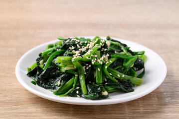 Korean spinach salad (Sigeumchi namul), Korean side dish