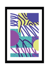 Abstract Geomatric Maximalism Art Ptrint for Wall Decoration