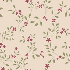 seamless flower with Chex design pattern on background