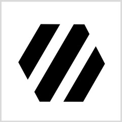 Hexagon icon black color. Vector Illustration for Icon, Symbol, Logo etc