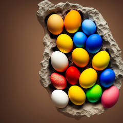 easter eggs in a basket