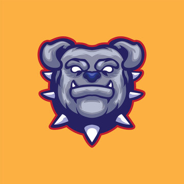 BULLDOG head mascot logo 