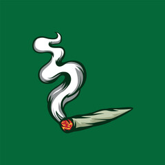 Blunt rolled joints vector object for element or resource - obrazy, fototapety, plakaty