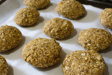 Fototapeta na wymiar homemade oatmeal cookies