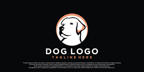 Vector pet style icon logo design with creative unique concept Premium Vector