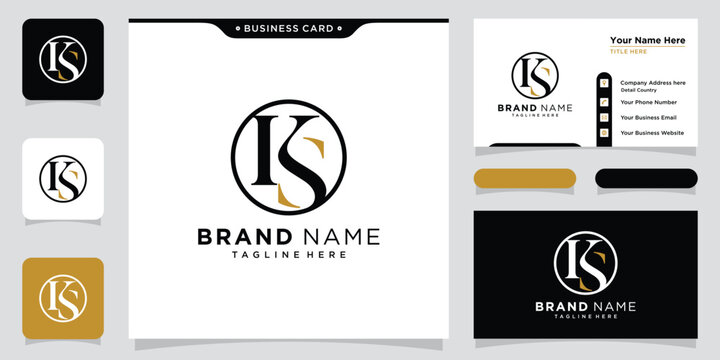 Alphabet letters initials monogram logo ks