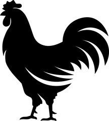 Chicken silhouettes isolated