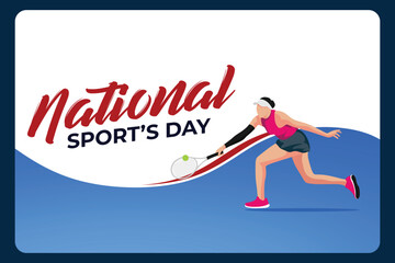 National sport day design template, National sport design vector