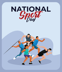 National sport day design template, National sport design vector