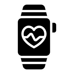 smartwatch glyph icon