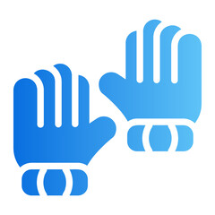 golf gloves gradient icon