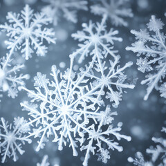 snowflakes on a blue background