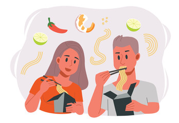 Foreign tourists travel to taste street food with easy package.