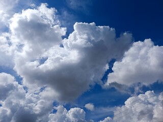 Azure sky with cloud on a sunny day