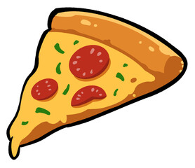 Cartoon pizza illustration