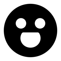 facial expression solid icon of emoticon