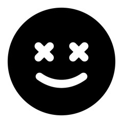 facial expression solid icon of emoticon