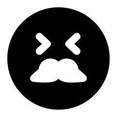 facial expression solid icon of emoticon