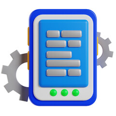 Web development concept 3d icon. Idea of coding and programming interface.
