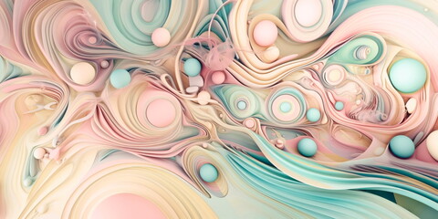 abstract texture with a mix of swirls and circles Generative AI