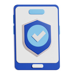 Obraz premium insurance mobile app 3d icon