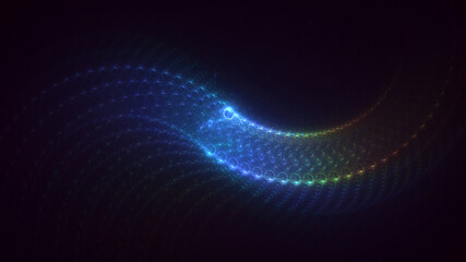 3D rendering abstract colorful fractal light background