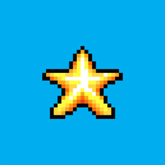 Pixel art illustration star. Pixelated star. shining star pixelated
for the pixel art game and icon for website and video game. old school retro.