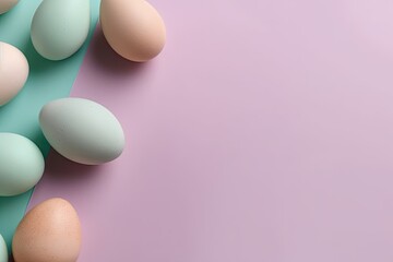 easter eggs pastel background, ai generated