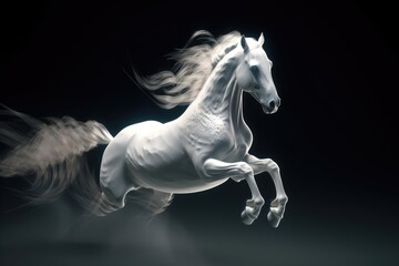 Naklejka na ściany i meble horse isolated on white , ai generated