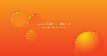 Abstract bright yellow gradients circle ball vector background, landing page