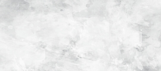 Abstract grunge grey and white watercolor background. Grey and white watercolor banner, template for design. Grungy grey concrete and stone wall texture background.