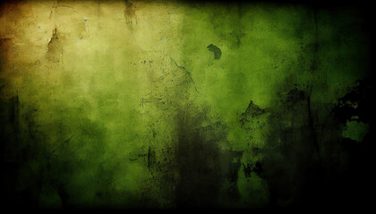 Abstract Vintage Green Grunge Texture Design Background Generative AI