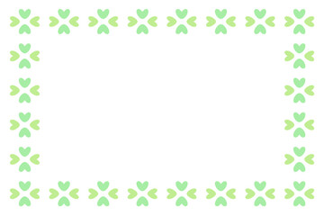 四葉のクローバーのフレーム素材(透過)