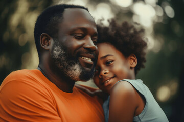 Obraz premium Afro-American Parents, made with Generative AI