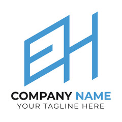 Modern abstract business EH letter logo design for your corporate company