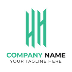 Professional creative business HH letter logo design template