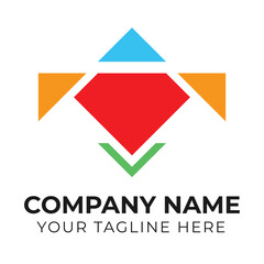 Abstract company business marketing logo design template