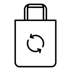 Eco-friendly icon tote bags that are easy to recycle and use to carry items such as groceries at the store