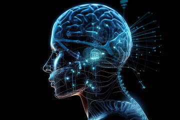 human intelligence with human brain. Generative AI	