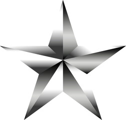 Silver stars isolated. Star product rating  illustration