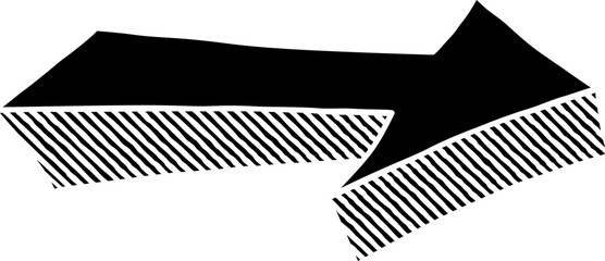 An arrow sign icon direction symbol vintage style design element