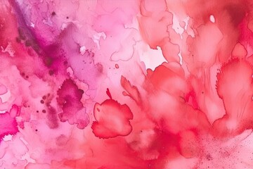 an abstract painting with shades of pink and red on a white canvas. Generative AI