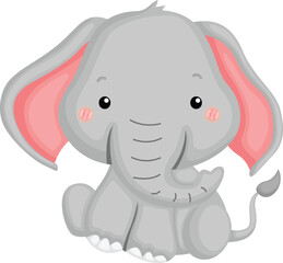 Fototapeta premium a vector of a cute elephant